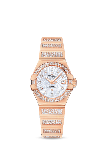 Omega Constellation Co-Axial 27 Polished Red Gold / Snow / MOP Supernova